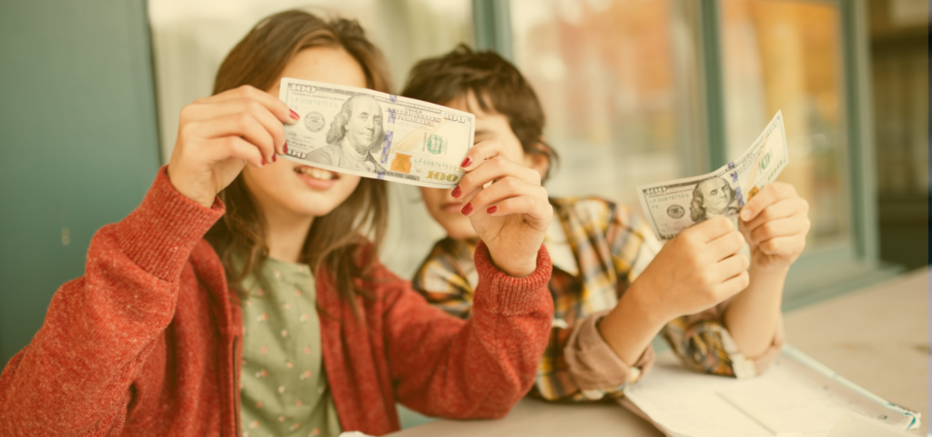 kids with money