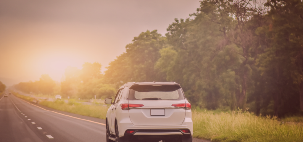 car traveling on roadway